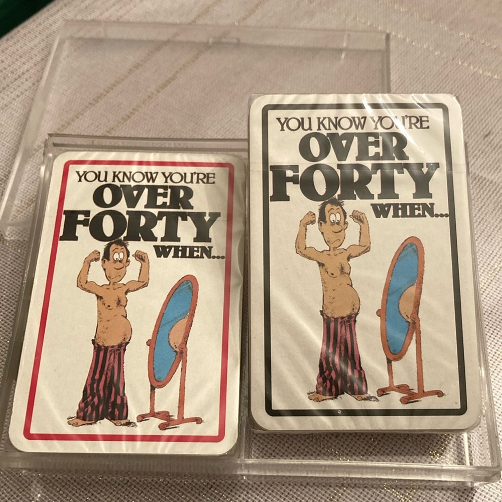 NIB Gag Gift Playing CARDS for “Anyone Over 40”